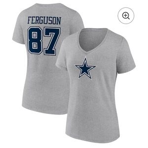 NWT Jake Ferguson Dallas Cowboys Gray V-Neck T-Shirt - Size 3XL
